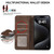 Google Pixel 11 Pro XL ABEEL Color Block Magnetic RFID Leather Phone Case - Brown-Blue