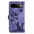 Google Pixel 11 Pro XL Butterfly Cat Embossing Flip Leather Phone Case - Purple