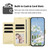 Google Pixel 11 Pro XL Butterfly Flower Zipper Wallet Vegan Leather Phone Case with Strap - Yellow