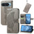 Google Pixel 11 Pro XL Butterfly Love Flower Embossed Leather Phone Case - Gray