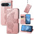 Google Pixel 11 Pro XL Butterfly Love Flower Embossed Leather Phone Case - Rose Gold