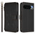 Google Pixel 11 Pro XL Butterfly Love Flower Multi-card Zipper Wallet Leather Phone Case - Black