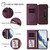 Google Pixel 11 Pro XL Butterfly Love Flower Multi-card Zipper Wallet Leather Phone Case - Dark Purple