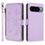 Google Pixel 11 Pro XL Butterfly Love Flower Multi-card Zipper Wallet Leather Phone Case - Light Purple