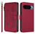 Google Pixel 11 Pro XL Butterfly Love Flower Multi-card Zipper Wallet Leather Phone Case - Wine Red