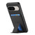 Google Pixel 11 Pro XL Carbon Fiber Card Bag Fold Stand Phone Case - Black
