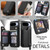 Google Pixel 11 Pro XL Carbon Fiber Horizontal Flip Zipper Wallet Phone Case - Black