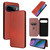 Google Pixel 11 Pro XL Carbon Fiber Texture Flip Leather Phone Case - Brown