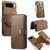 Google Pixel 11 Pro XL CaseNeo MagSafe RFID Anti-theft Zipper Wallet Retro Leather Phone Case - Brown