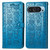Google Pixel 11 Pro XL Cat and Dog Embossed Leather Phone Case - Blue