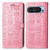 Google Pixel 11 Pro XL Cat and Dog Embossed Leather Phone Case - Pink