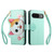 Google Pixel 11 Pro XL Cat-shaped Zipper Wallet Vegan Leather Phone Case with Strap - Green