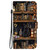 Google Pixel 11 Pro XL Crystal-Texture Painted Vegan Leather Phone Case - Bookstore Black Cat
