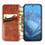 Google Pixel 11 Pro XL Cubic Grid Pressed Magnetic Leather Phone Case - Brown