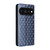 Google Pixel 11 Pro XL Cubic Grid Texture Flip Leather Phone Case - Blue