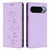 Google Pixel 11 Pro XL Cute Cats Embossed Magnetic RFID Vegan Leather Phone Case - Light Purple