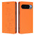 Google Pixel 11 Pro XL Cute Cats Embossed Magnetic RFID Vegan Leather Phone Case - Orange