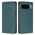 Google Pixel 11 Pro XL Cute Cats Embossed Magnetic RFID Vegan Leather Phone Case - Peacock Green