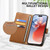 Google Pixel 11 Pro XL Cute Cats Magnetic Closure Vegan Leather Phone Case with Strap - Brown