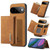 Google Pixel 11 Pro XL DG.MING M1 Series 3-Fold Multi Card Wallet + Magnetic Phone Case - Brown