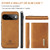 Google Pixel 11 Pro XL DG.MING M1 Series 3-Fold Multi Card Wallet + Magnetic Phone Case - Brown