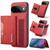 Google Pixel 11 Pro XL DG.MING M2 Series 3-Fold Multi Card Bag + Magnetic Phone Case - Red