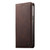 Google Pixel 11 Pro XL Dierfeng Metal Snap Magnetic RFID Vegan Leather Phone Case - Dark Brown