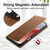 Google Pixel 11 Pro XL Dierfeng Metal Snap Magnetic RFID Vegan Leather Phone Case - Light Brown