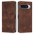 Google Pixel 11 Pro XL Dream Triangle Leather Phone Case with Lanyard - Brown