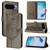Google Pixel 11 Pro XL Embossed Butterfly Leather Phone Case - Grey