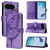 Google Pixel 11 Pro XL Embossed Butterfly Leather Phone Case - Purple