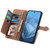 Google Pixel 11 Pro XL Embossed Flower Zipper Leather Phone Case - Brown