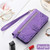 Google Pixel 11 Pro XL Embossed Flower Zipper Leather Phone Case - Purple