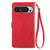 Google Pixel 11 Pro XL Embossed Flower Zipper Leather Phone Case - Red