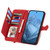 Google Pixel 11 Pro XL Embossed Flower Zipper Leather Phone Case - Red