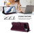 Google Pixel 11 Pro XL Embossed Heart Cat Leather Phone Case with Hand Strap - Dark Purple
