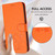 Google Pixel 11 Pro XL Embossed Heart Cat Leather Phone Case with Hand Strap - Orange