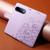 Google Pixel 11 Pro XL Embossed Heart Dog RFID Blocking Wallet Leather Phone Case - Purple