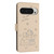 Google Pixel 11 Pro XL Embossed Kitten Phone Leather Case with Lanyard - Beige
