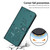 Google Pixel 11 Pro XL Embossed Kitten Phone Leather Case with Lanyard - Dark Green