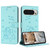 Google Pixel 11 Pro XL Embossed Kitten Phone Leather Case with Lanyard - Mint Green