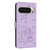 Google Pixel 11 Pro XL Embossed Kitten Phone Leather Case with Lanyard - Purple
