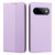 Google Pixel 11 Pro XL Embossed Meander Pattern RFID Vegan Leather Phone Case - Light Purple
