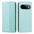 Google Pixel 11 Pro XL Embossed Meander Pattern RFID Vegan Leather Phone Case - Mint Green