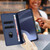 Google Pixel 11 Pro XL Embossed Multi-functional Wallet Retro Leather Phone Case - Dark Blue