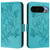 Google Pixel 11 Pro XL Embossed Rose RFID Anti-theft Leather Phone Case - Light Blue