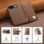 Google Pixel 11 Pro XL Fantasy Love Heart Zipper Wallet Vegan Leather Phone Case with Strap - Brown