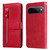 Google Pixel 11 Pro XL Fashion Calf Texture Zipper Leather Phone Case - Red