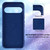 Google Pixel 11 Pro XL Fine Hole Glossy Glitter Magnetic TPU Phone Case with Same Color Hand Strap - Blue