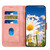Google Pixel 11 Pro XL Floral Pattern Leather Phone Case with Lanyard - Pink
